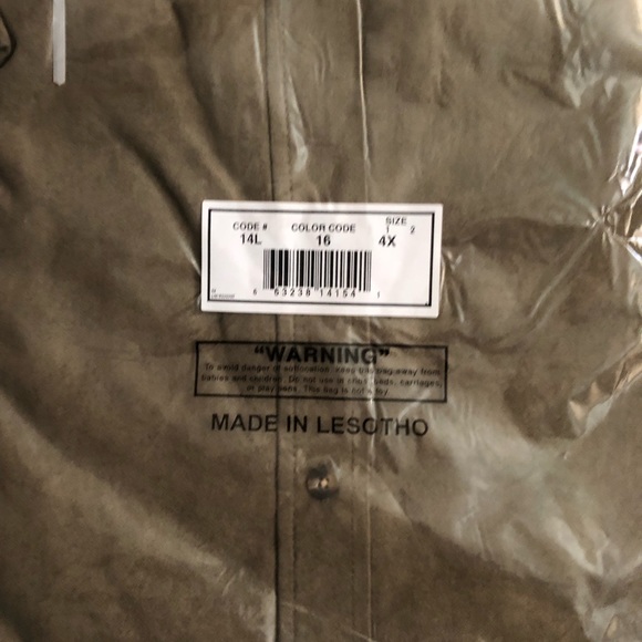 New HABAND STONE CREEK OLIVE GREEN SUEDE DRESS SHI - Picture 5 of 5